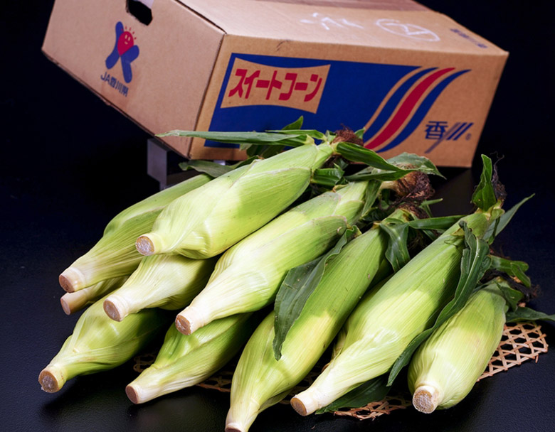 産地箱で届くとうもろこし