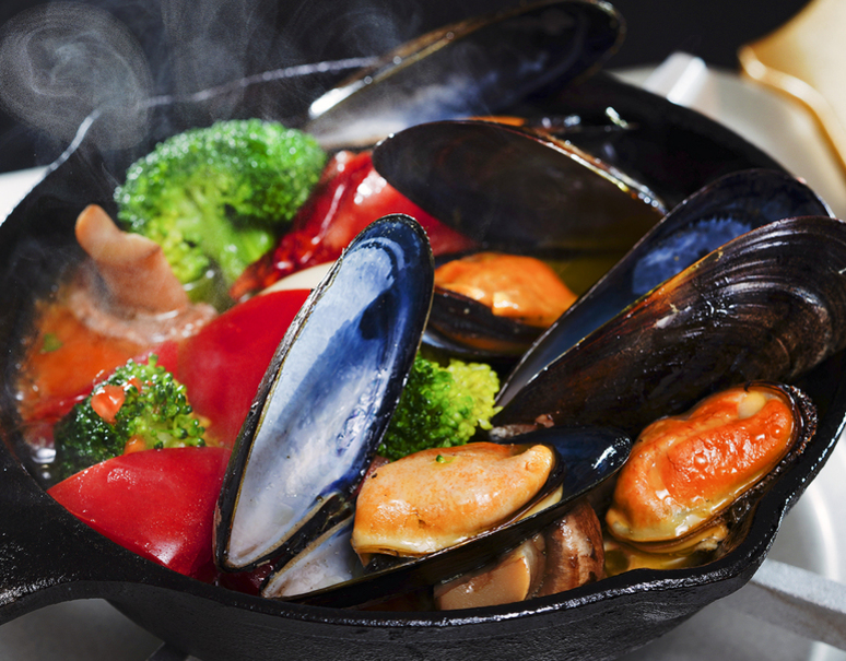 加熱済 殻付きムール貝 チリ産 バラ凍結 454g 2パック 冷凍 豊洲市場ドットコム